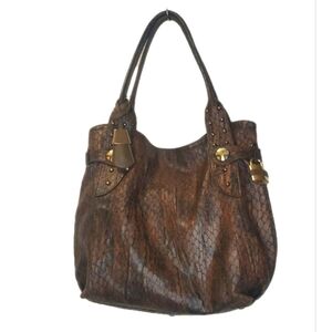 Texier Purse Shoulder Bag Croc Embossed Leather Studded Western Rockabilly Boho